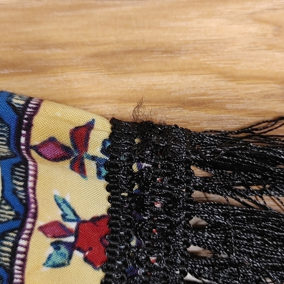 Boston Proper Tasseled Fringed Boho Coverup Mini Dress Size Medium - Picture 14 of 15